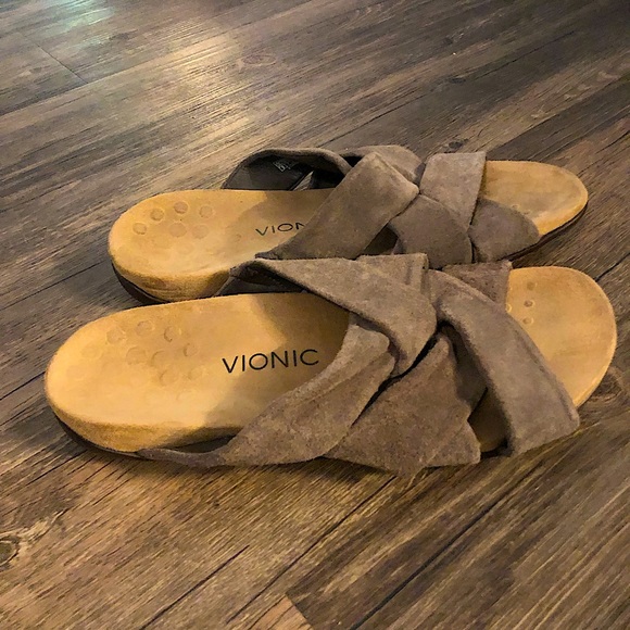 Vionic Juno suede slides size 9 - Picture 2 of 16
